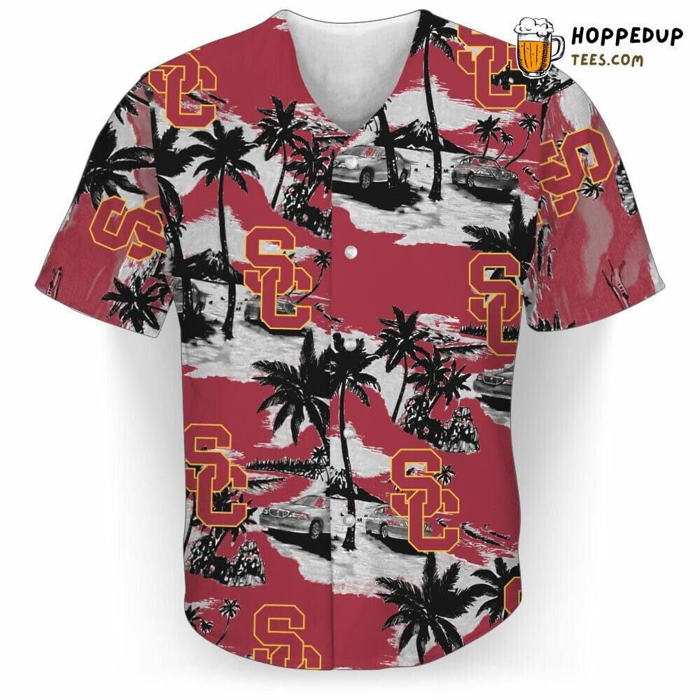 NCAA USC Trojans Coconut Tree Cardinal Baseball Jersey Unisex Shirt