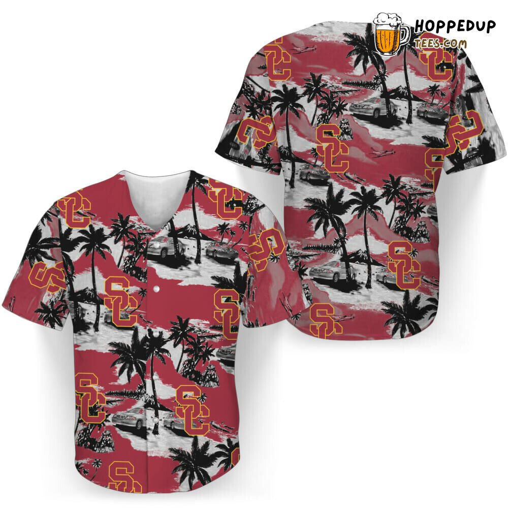 NCAA USC Trojans Coconut Tree Cardinal Baseball Jersey Unisex Shirt NCAA USC Trojans Coconut Tree Cardinal Baseball Jersey Unisex Shirt