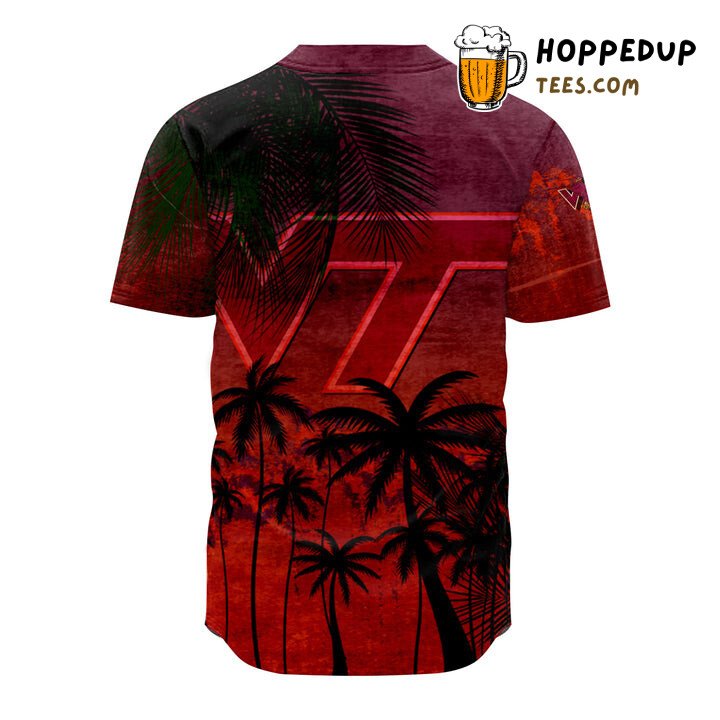 NCAA Virginia Tech Hokies Coconut Tree Baseball Jersey Unisex Shirt