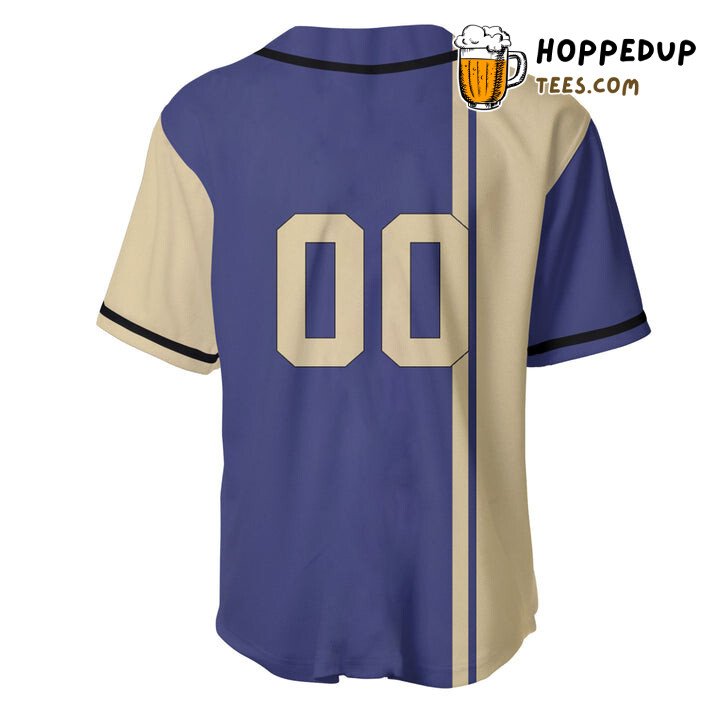 NCAA Washington Huskies Custom Name Purple Gold Baseball Jersey Unisex Shirt