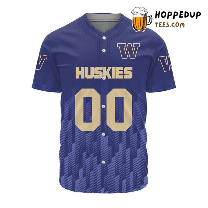 NCAA Washington Huskies Custom Text Number Purple Baseball Jersey Unisex Shirt NCAA Washington Huskies Custom Text Number Purple Baseball Jersey Unisex Shirt