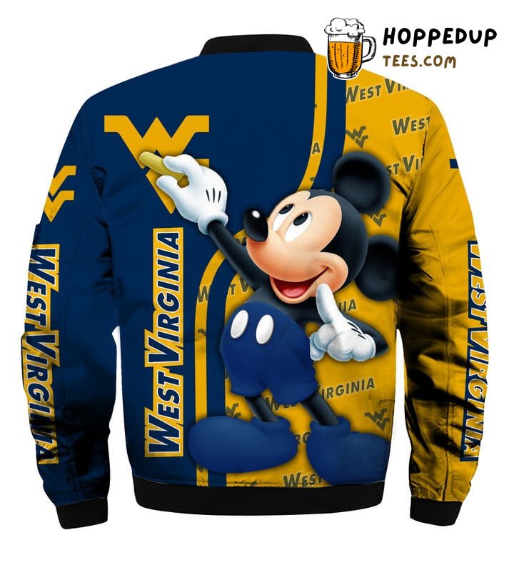 NCAA West Virginia Mountaineers Mickey Mouse Bomber Jacket