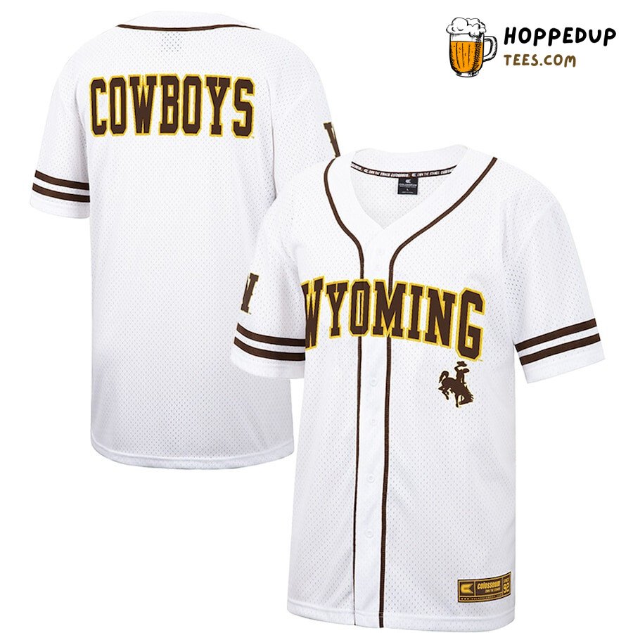 NCAA Wyoming Cowboys White Baseball Jersey Unisex Shirt