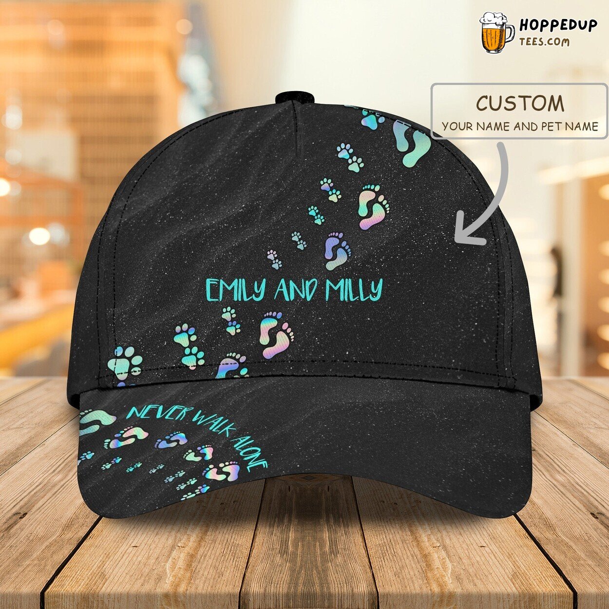 Never Walk Alone 3D Classic Cap Personalized Name Unique Signature Series