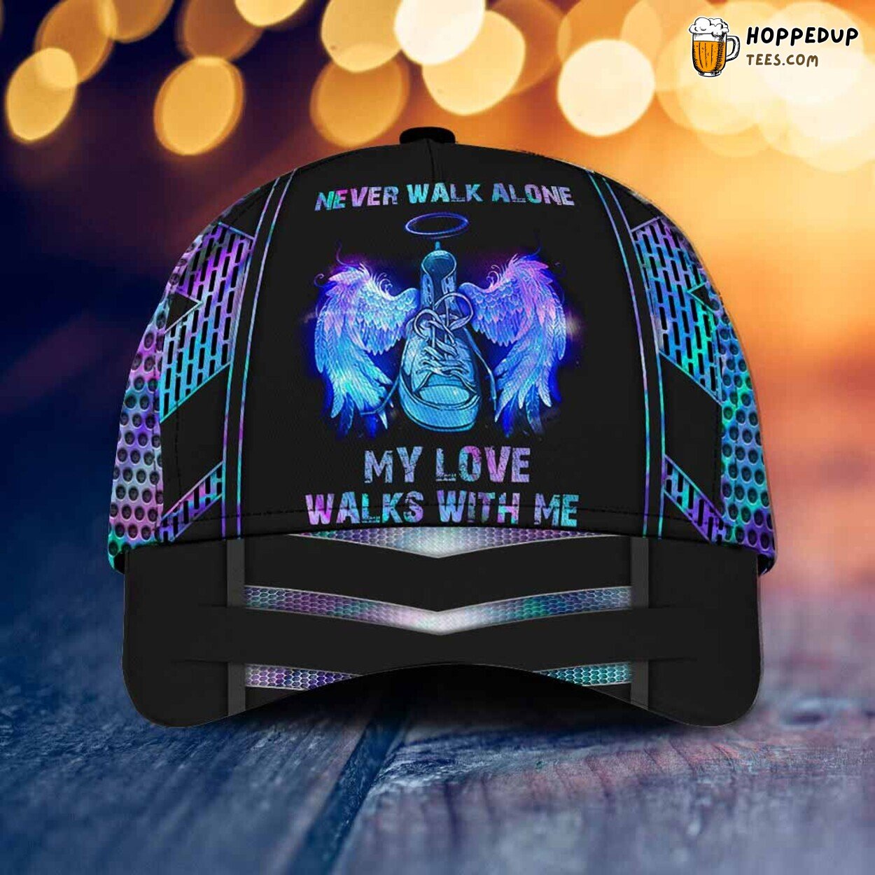 Never Walk Alone My Love Accompanies Me Baseball Cap Hat Unique Design Never Walk Alone My Love Accompanies Me Baseball Cap Hat Unique Design