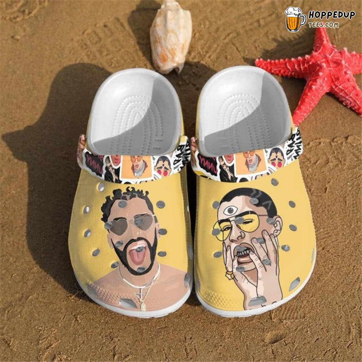 New Bad Bunny Themed Comfortable Rubber Clog Shoes Comfy Footwear