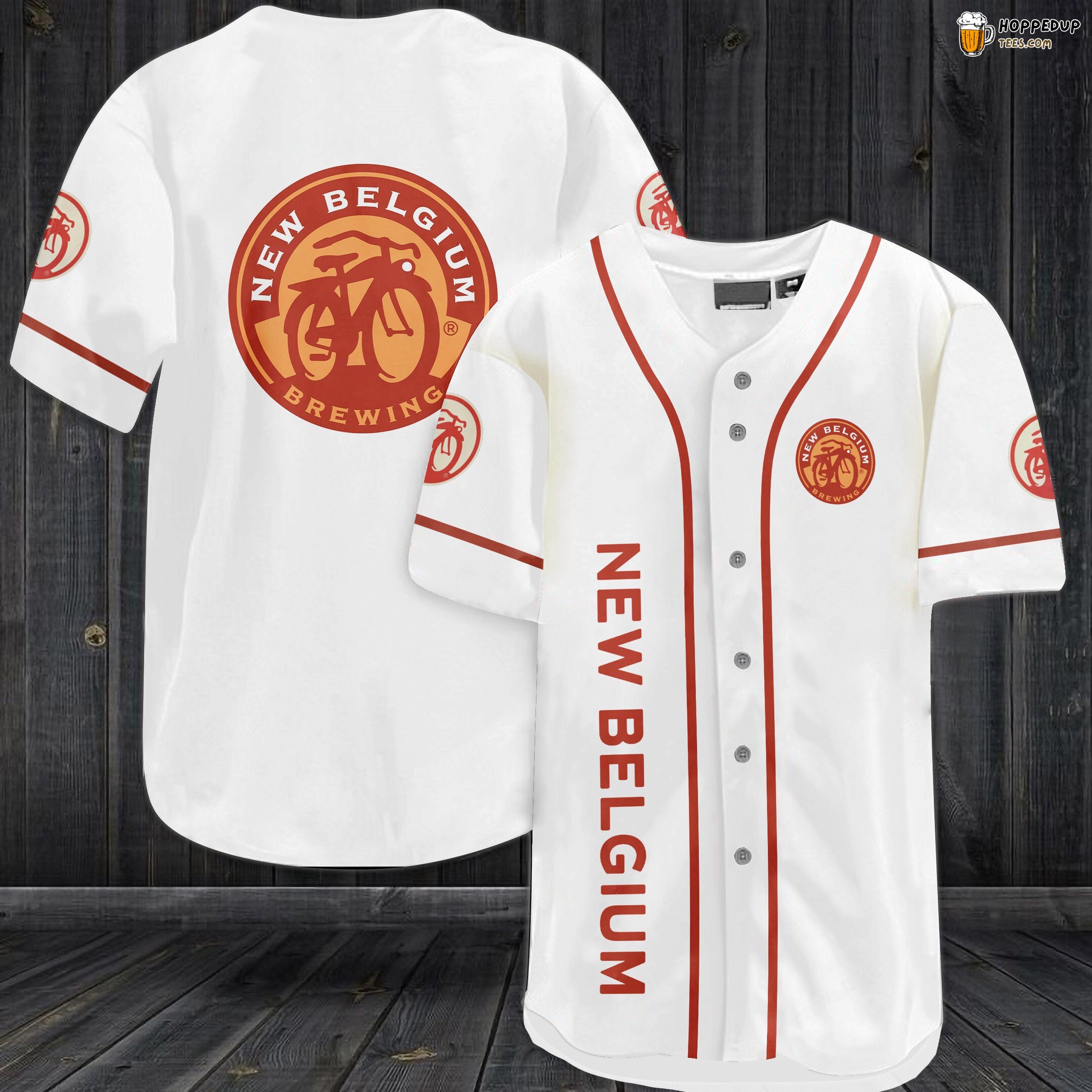 New Belgium Brewing Baseball Jersey White Unisex Jersey Shirt
