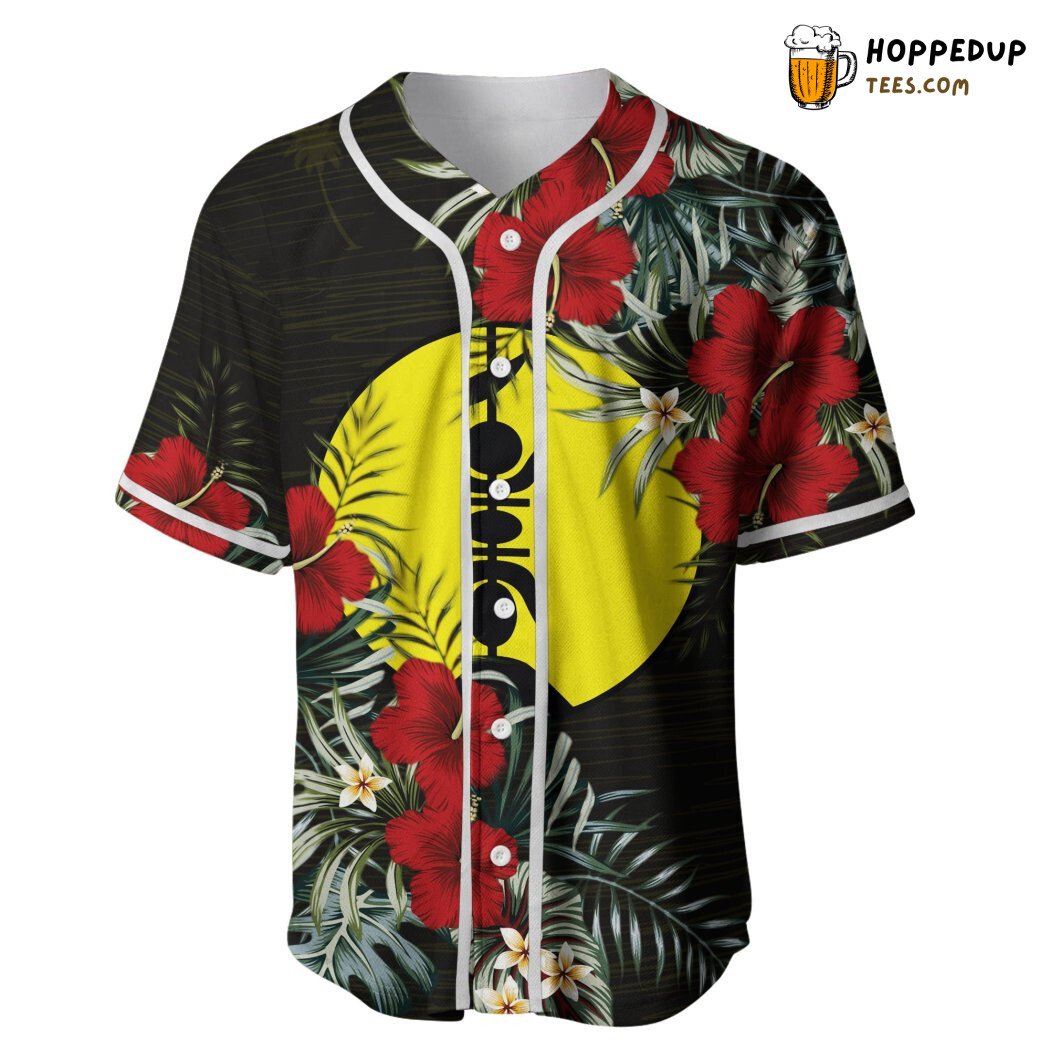 New Caledonia Flag Hibiscus Baseball Tee Jersey Shirts 3D