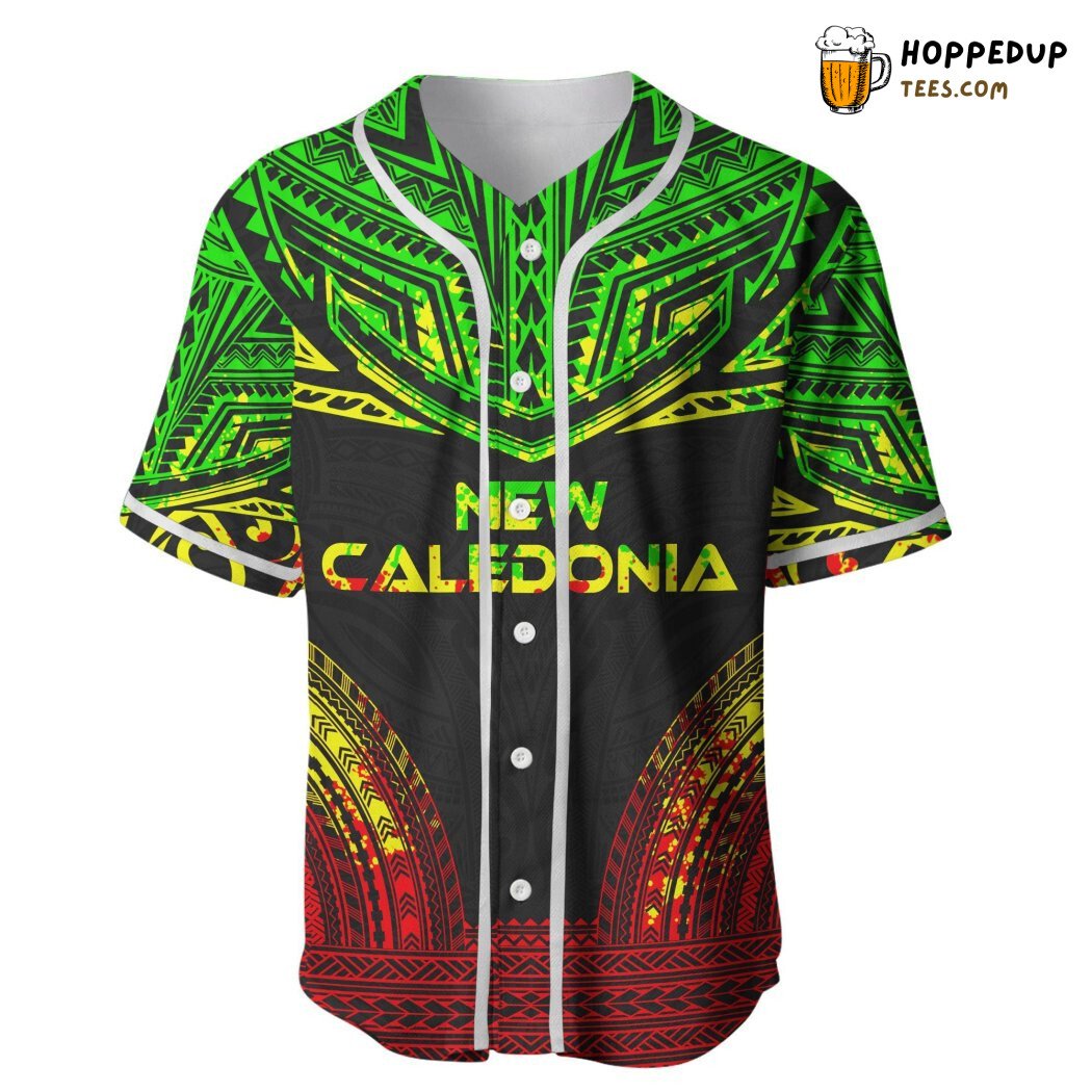 New Caledonia Polynesian Reggae Chief Baseball Tee Jersey Shirts 3D