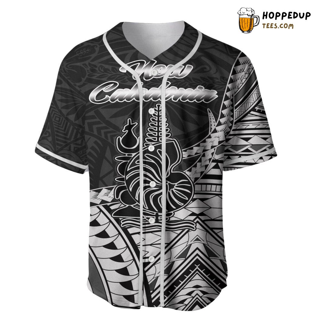 New Caledonia Seal Of New Caledonia Islands Polynesian Patterns Baseball Tee Jersey Shirts 3D