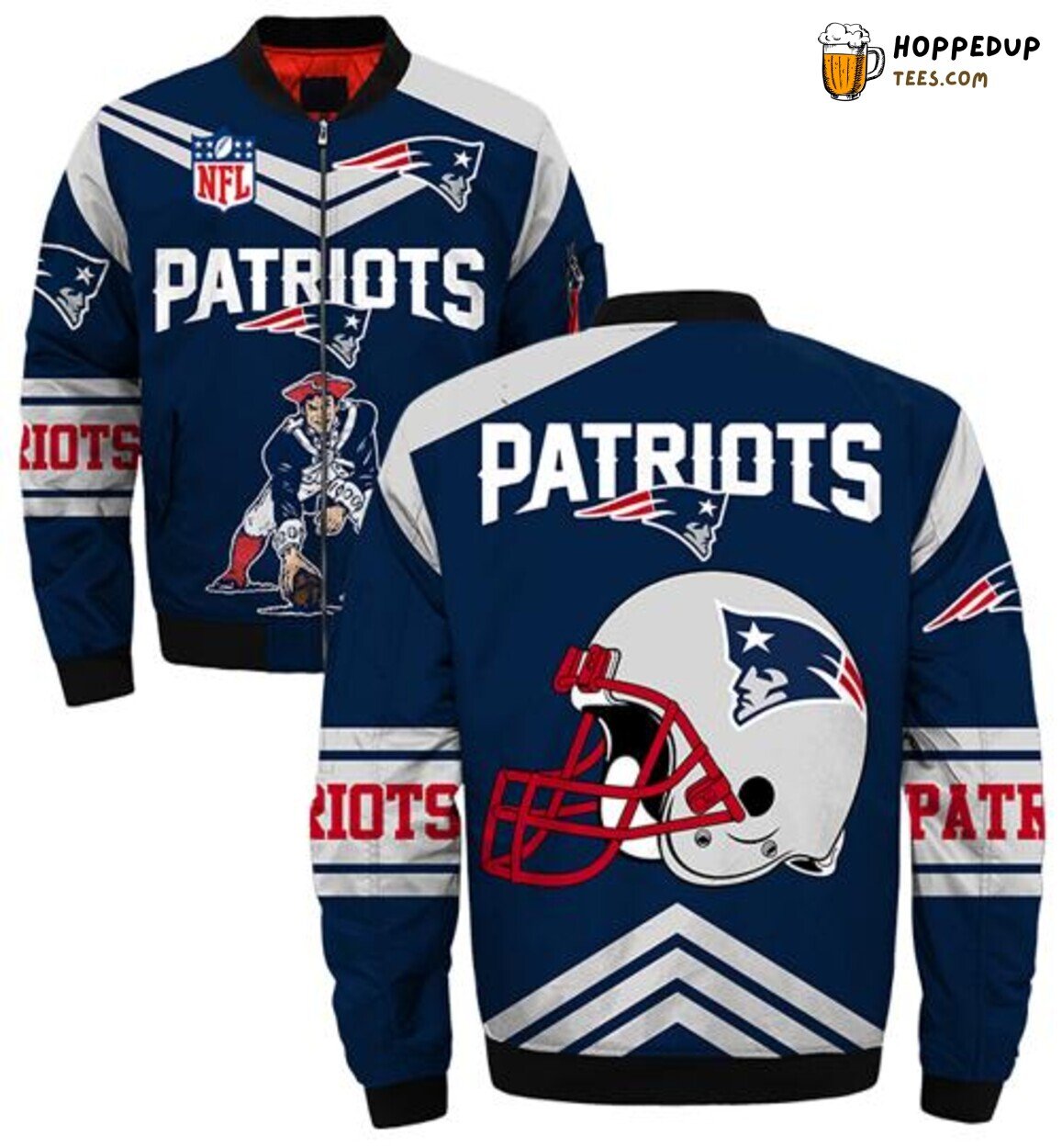 New England Patriots Bomber Jacket #4 Winter Coat Men’s Trendy Fashion