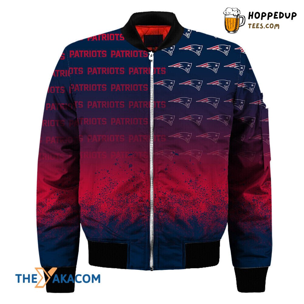 New England Patriots Flight Theme Bomber Jacket Christmas Surprise