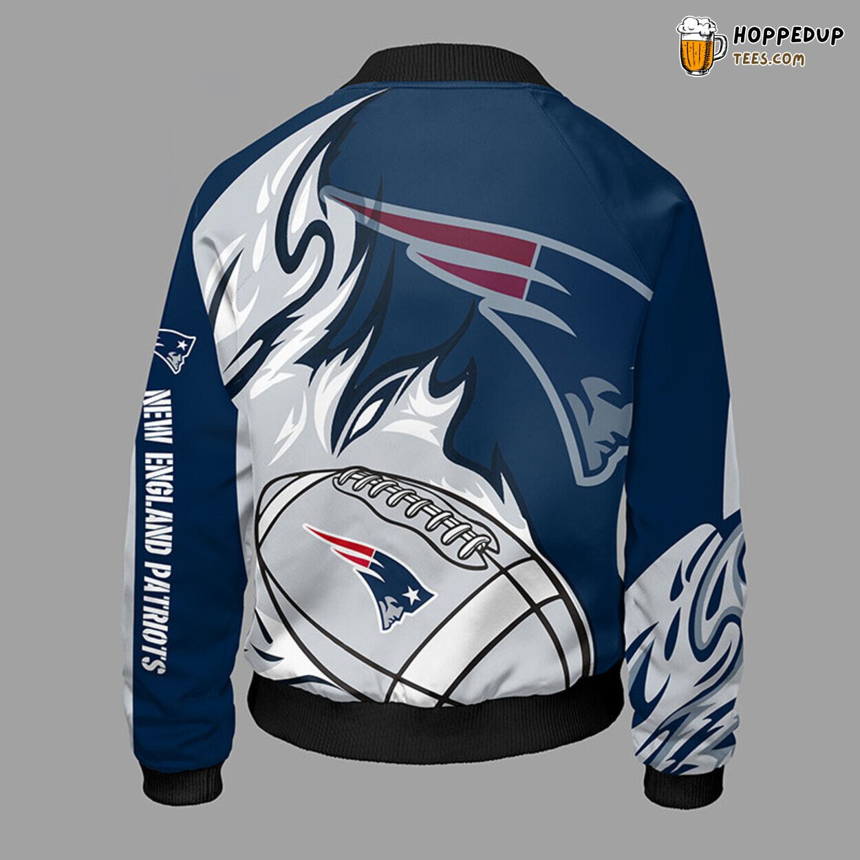 New England Patriots NFL Classic Bomber Jacket Blue Unique Look