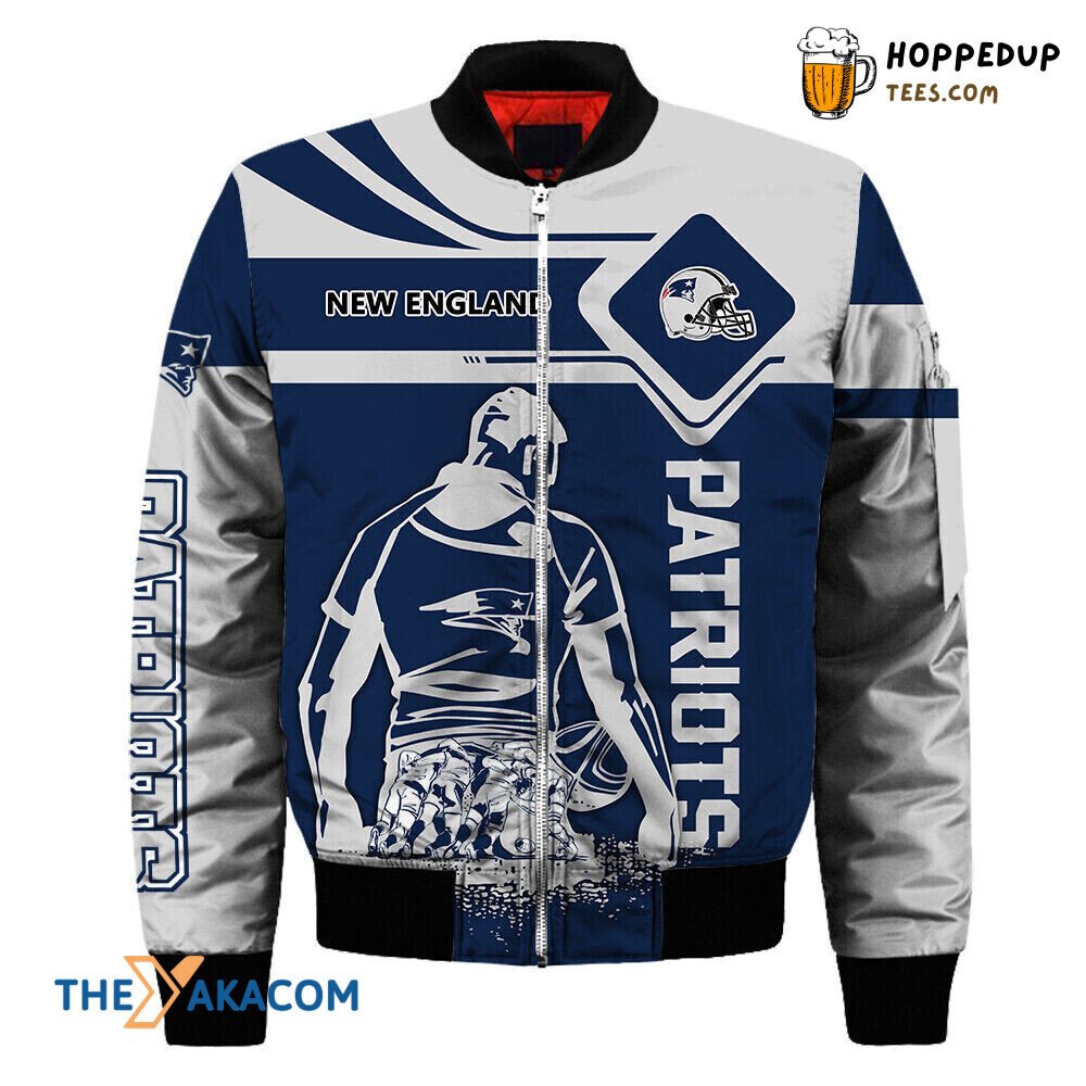 New England Patriots Players Helmet Theme Bomber Jacket Christmas Delight