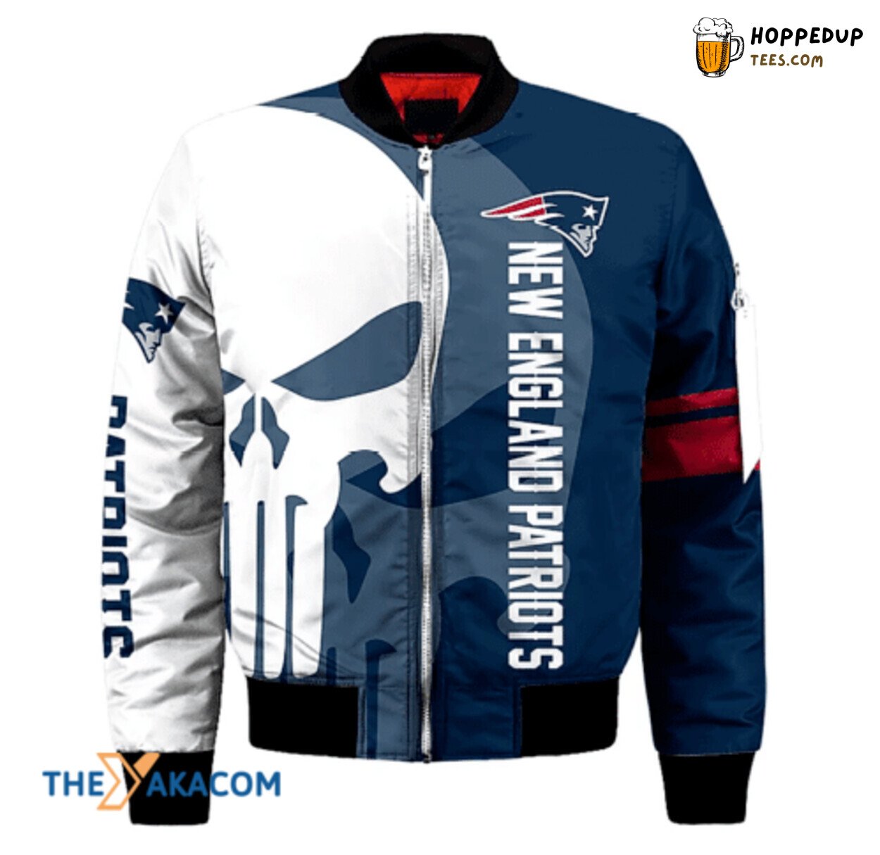 New England Patriots Skull Theme Bomber Jacket Christmas Present
