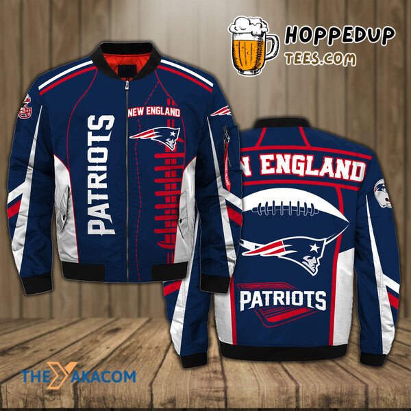 New England Patriots Tie Shoelaces Bomber Jacket Christmas Present