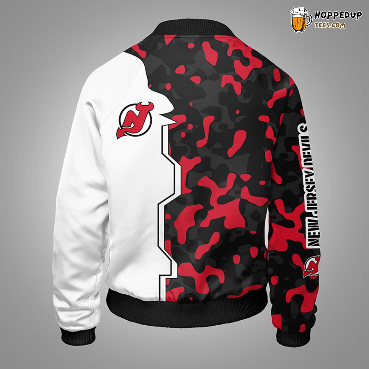 New Jersey Devils NHL Camouflage Red Distinct Bomber Jacket Stylish Look