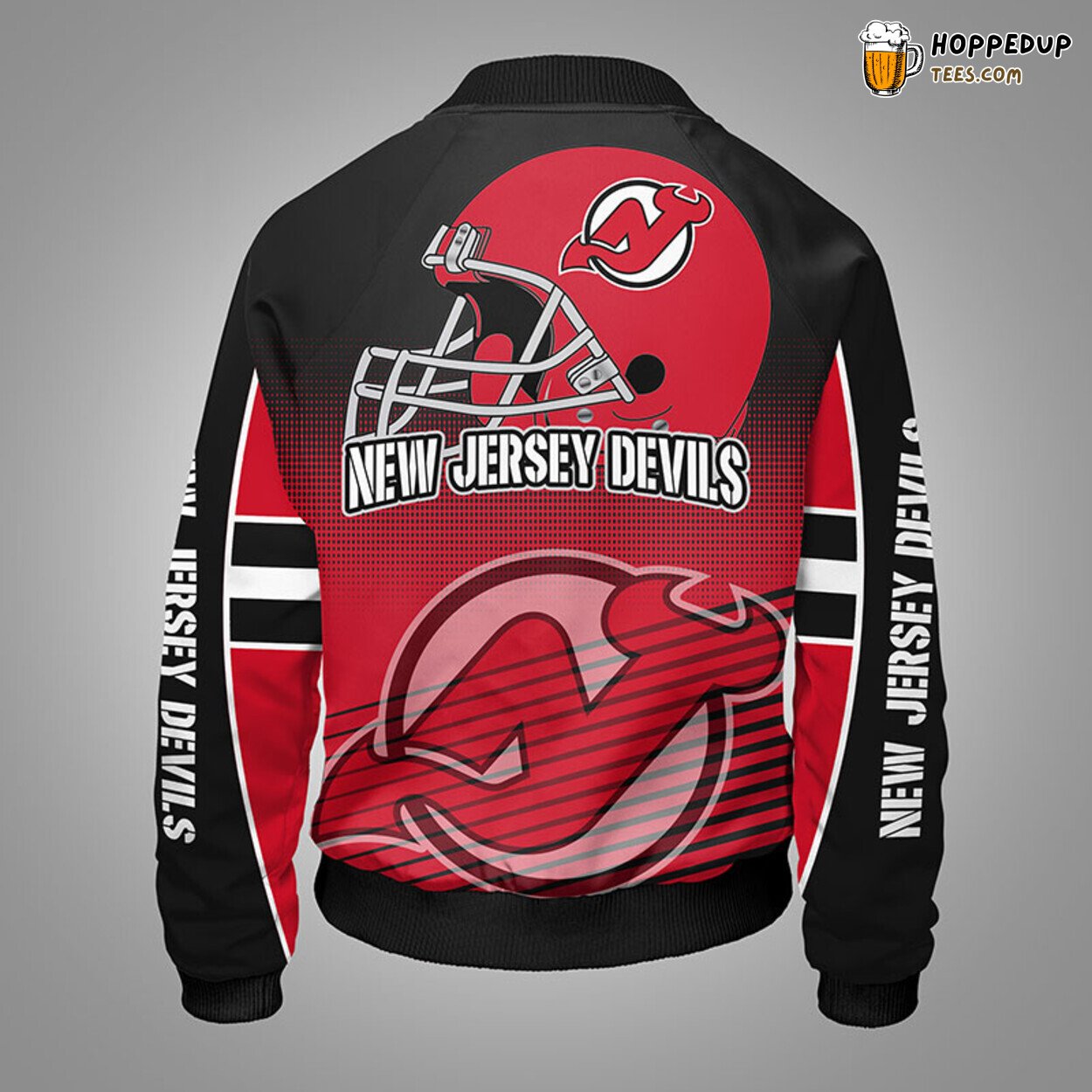 New Jersey Devils NHL Red Unique Bomber Jacket Stylish Themed Design Look
