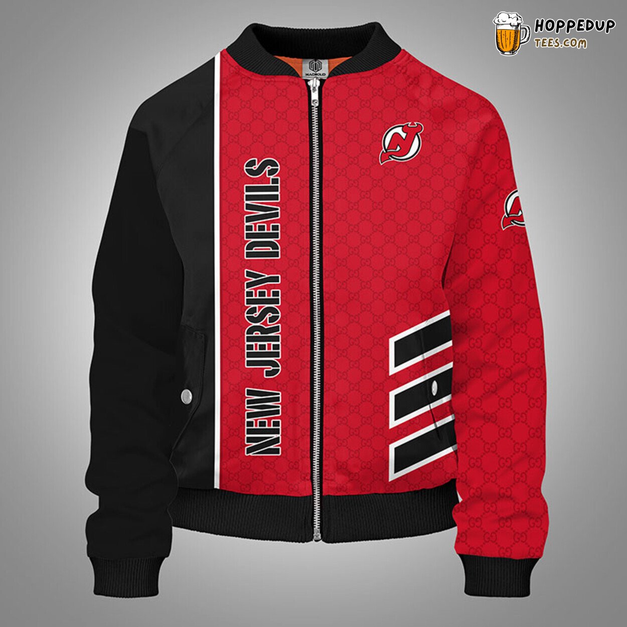 New Jersey Devils NHL Red Unisex Distinct Bomber Jacket Stylish Themed Look