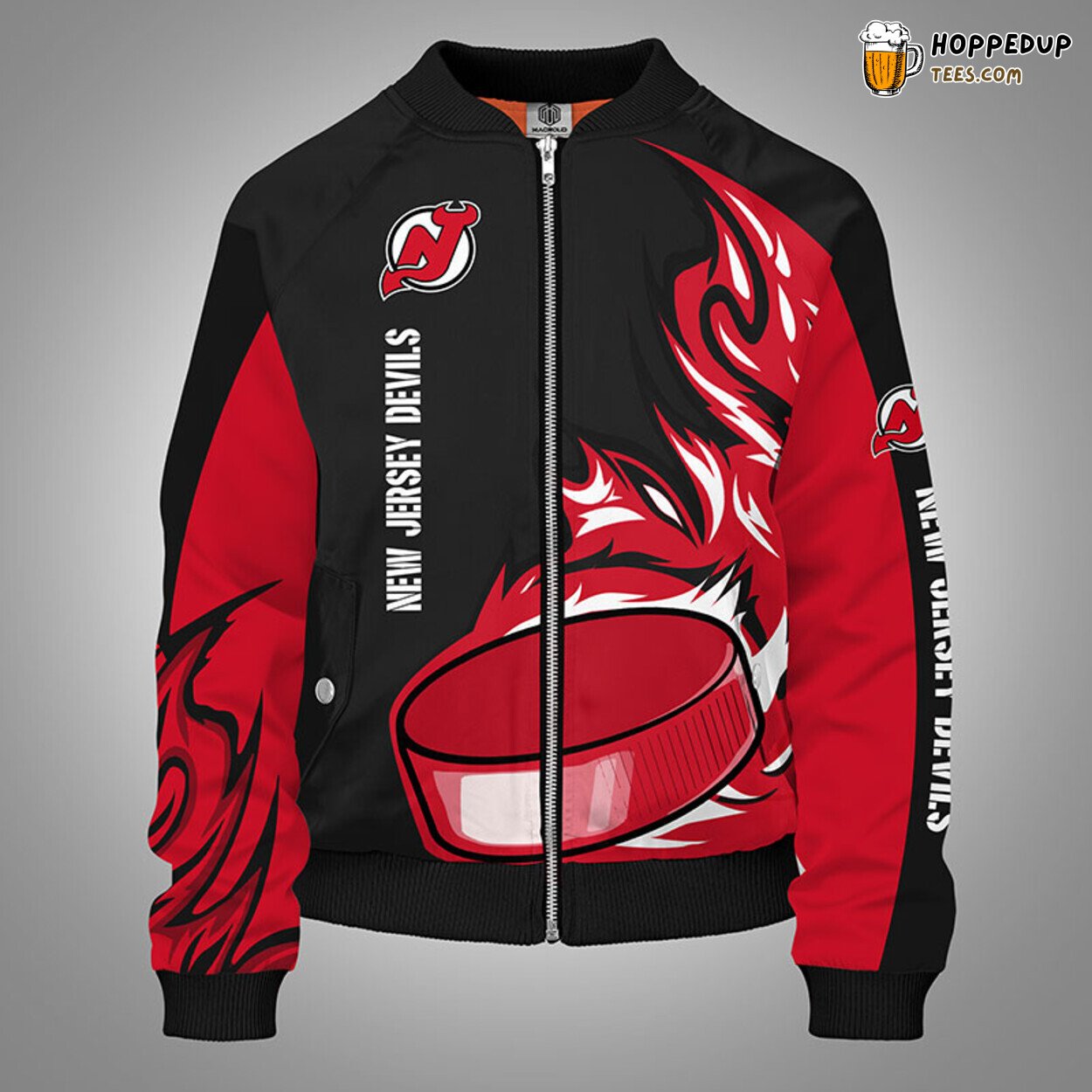 New Jersey Devils NHL Unique Red Bomber Jacket Stylish Themed Design