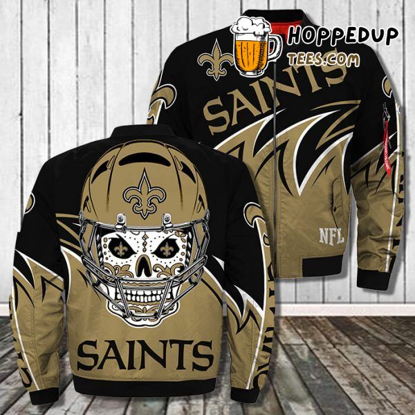 New Orleans Saints 3D Printful Bomber Jacket Exclusive Design Edition Look