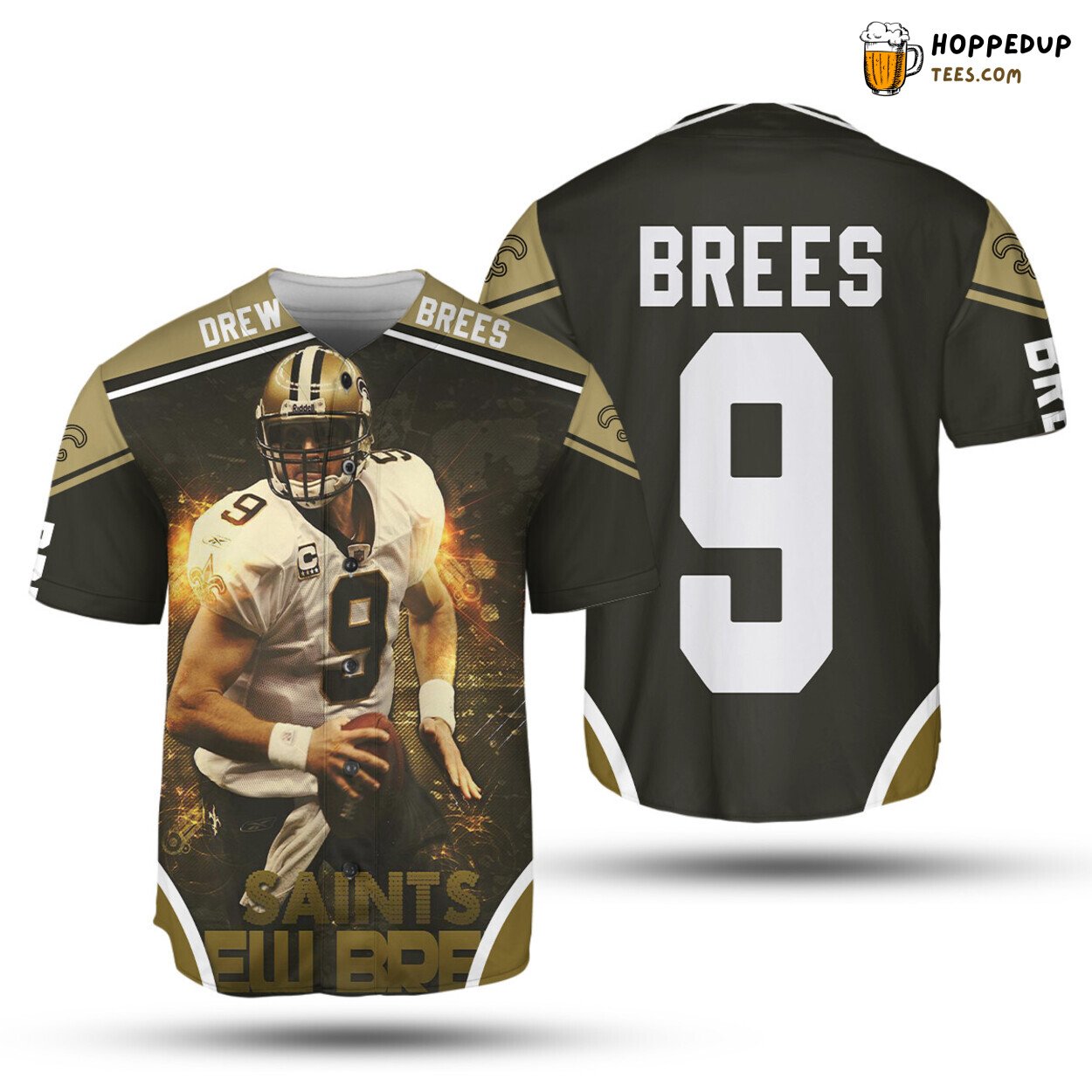 New Orleans Saints Baseball Jersey 9 Drew Brees Perfect Gifts For Your Loved Ones Jersey Shirt