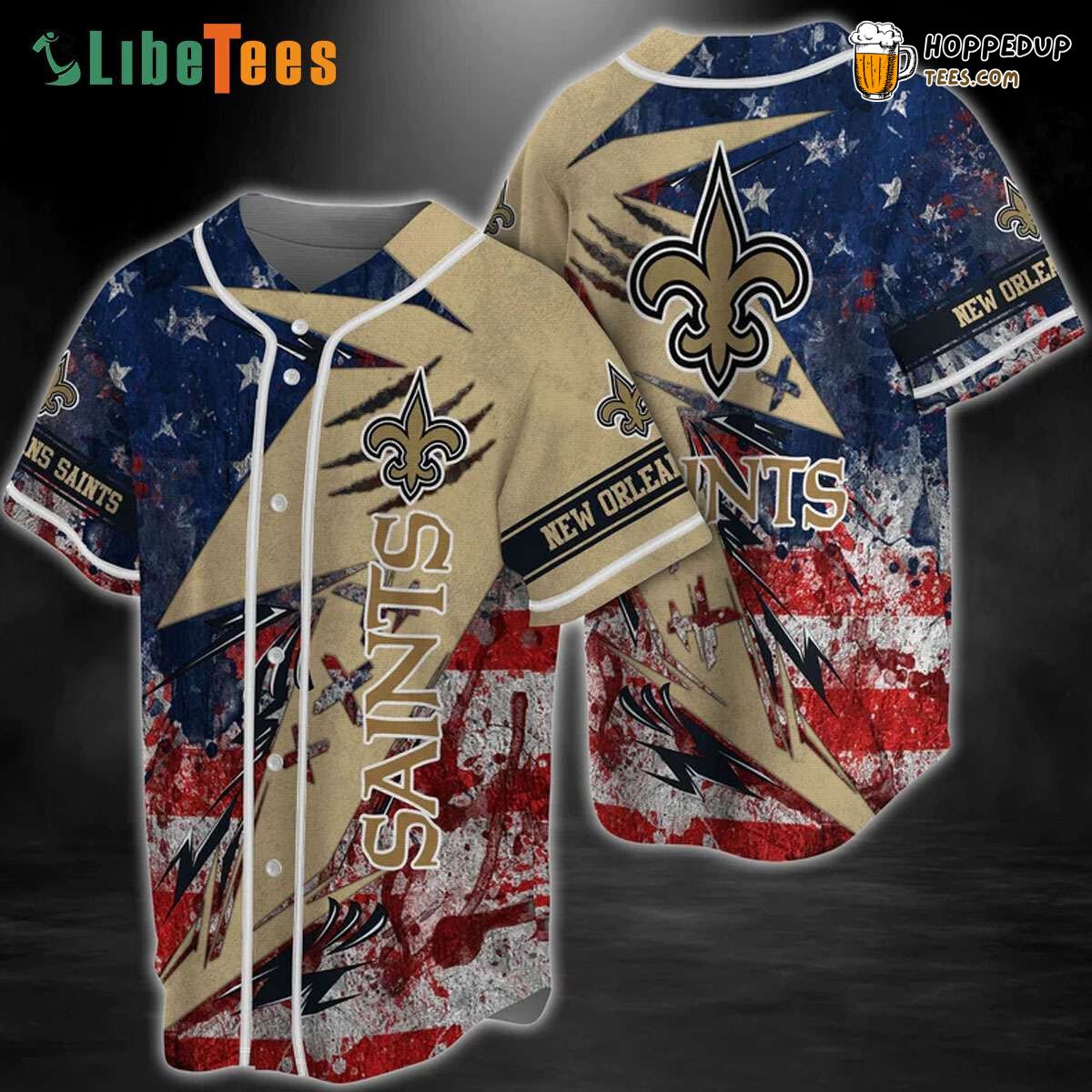 New Orleans Saints Baseball Jersey American Flag Perfect Gifts For Your Loved Ones Jersey Shirt