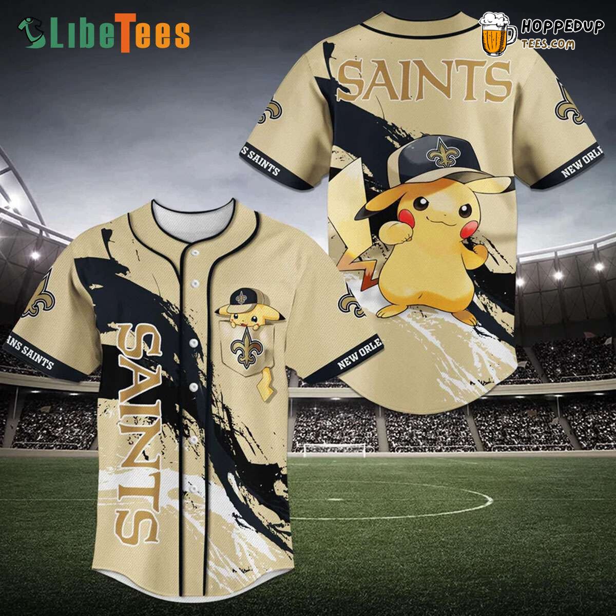 New Orleans Saints Baseball Jersey Pikachu Perfect Gifts For Your Loved Ones Jersey Shirt