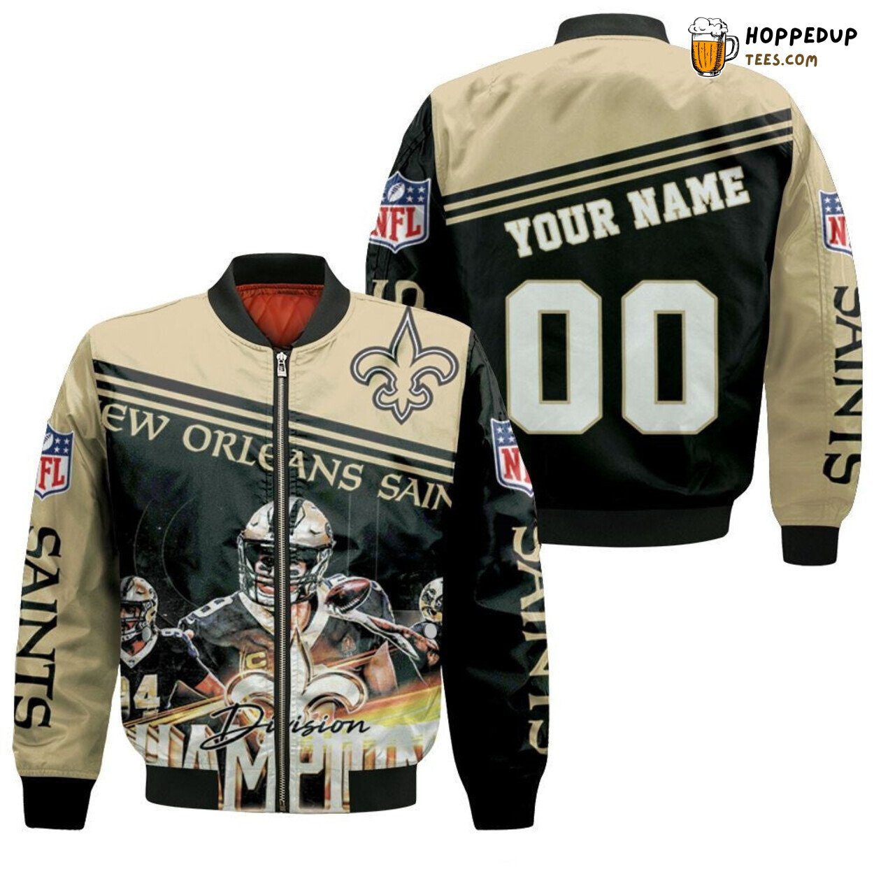 New Orleans Saints Best Team Great Players Nfc South Division Champions Personalized Super Bowl 3D Bomber Jacket