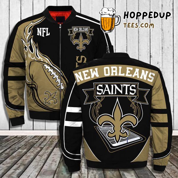 New Orleans Saints Bomber Jacket 3D Printful Design Unique Sporty Series