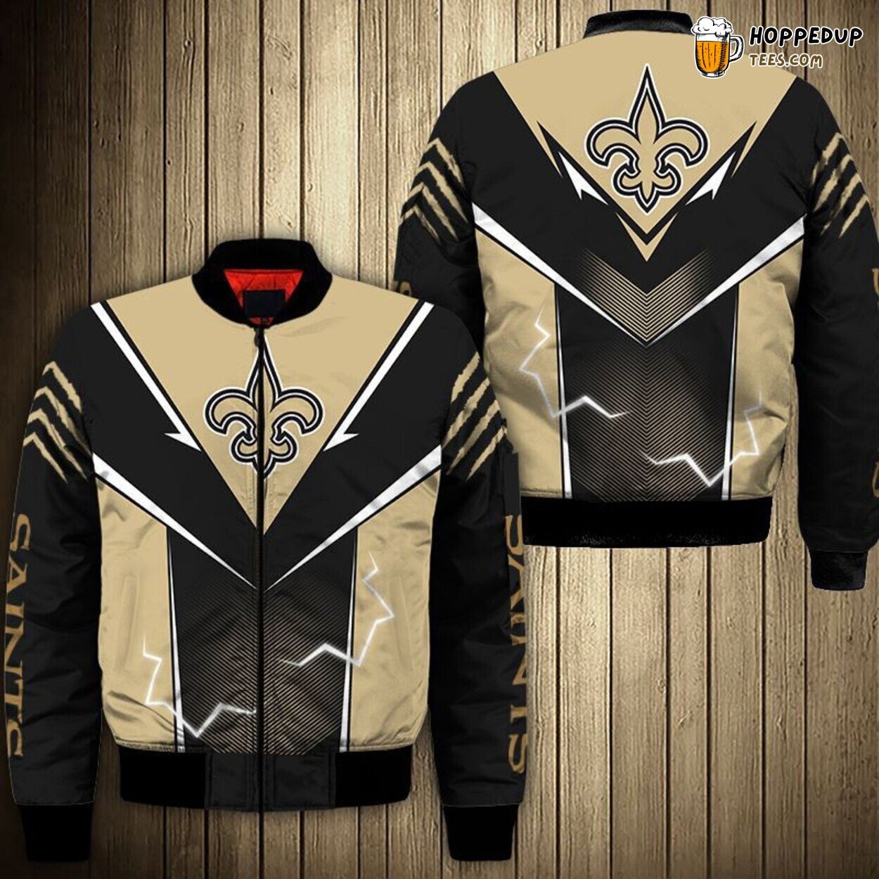 New Orleans Saints Lightning Graphic Bomber Jacket Special Men’s Edition