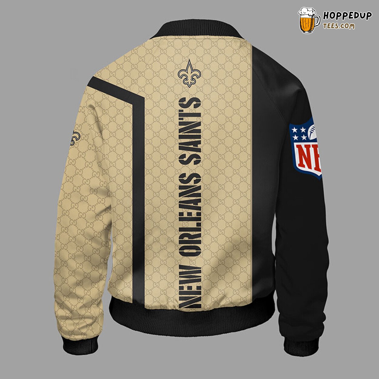 New Orleans Saints NFL Black Unisex Bomber Jacket Distinct Look