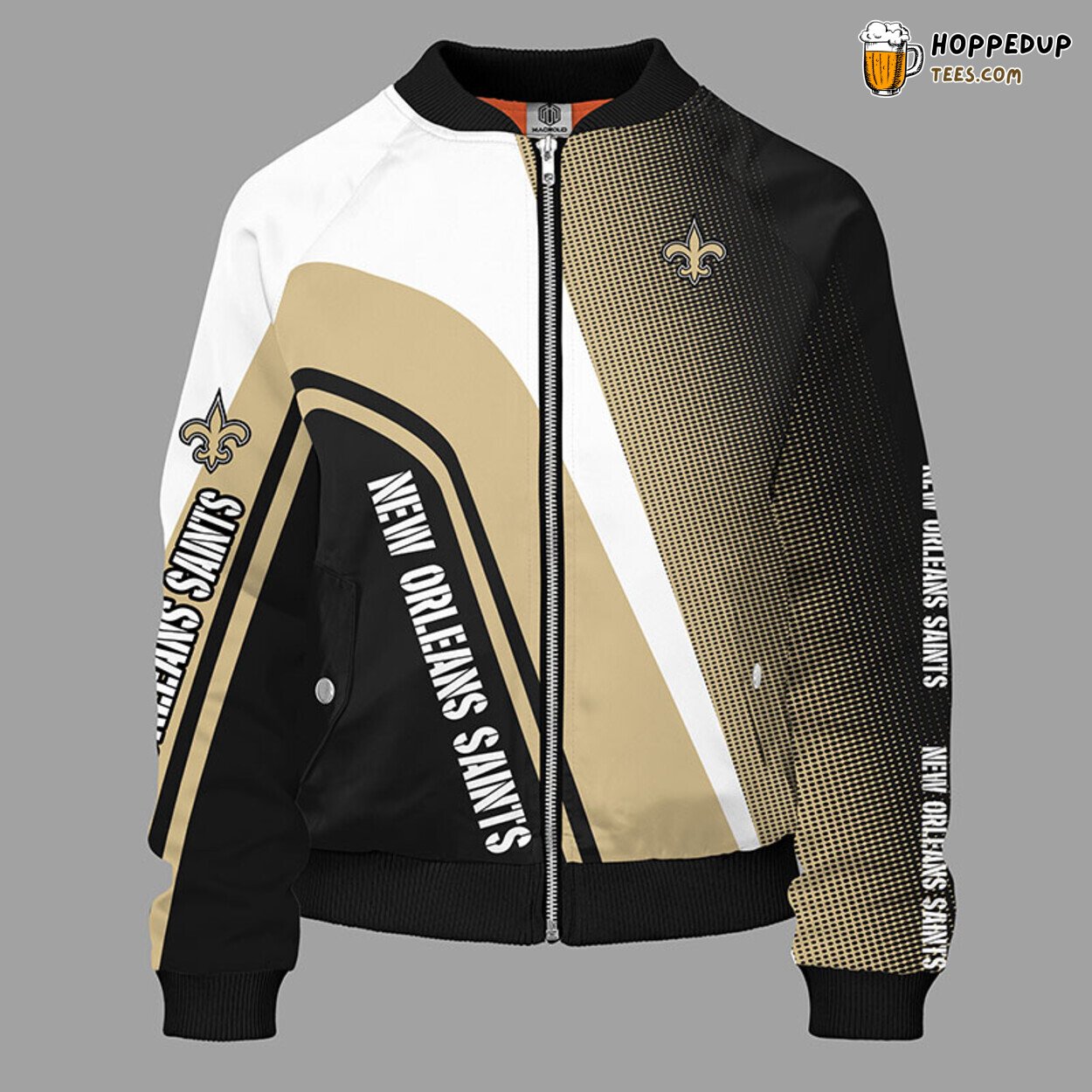New Orleans Saints NFL Black Unisex Bomber Jacket Stylish Theme Look
