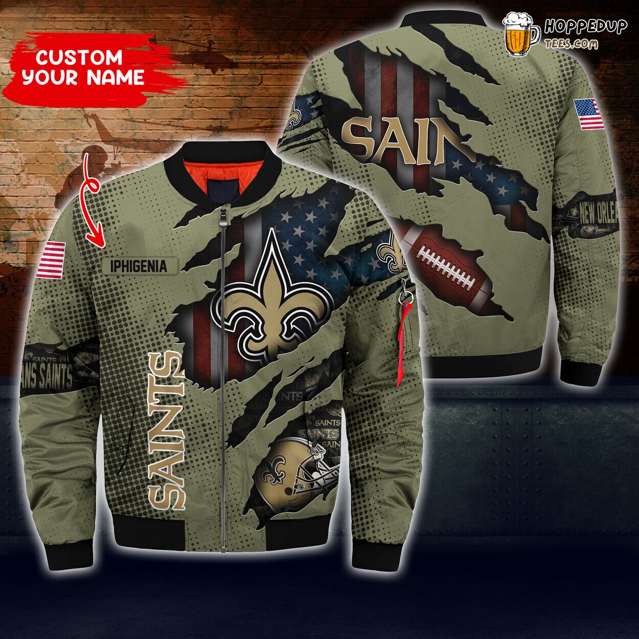 New Orleans Saints NFL Custom Bomber Jacket Personal Boyfriend Fashion Wear