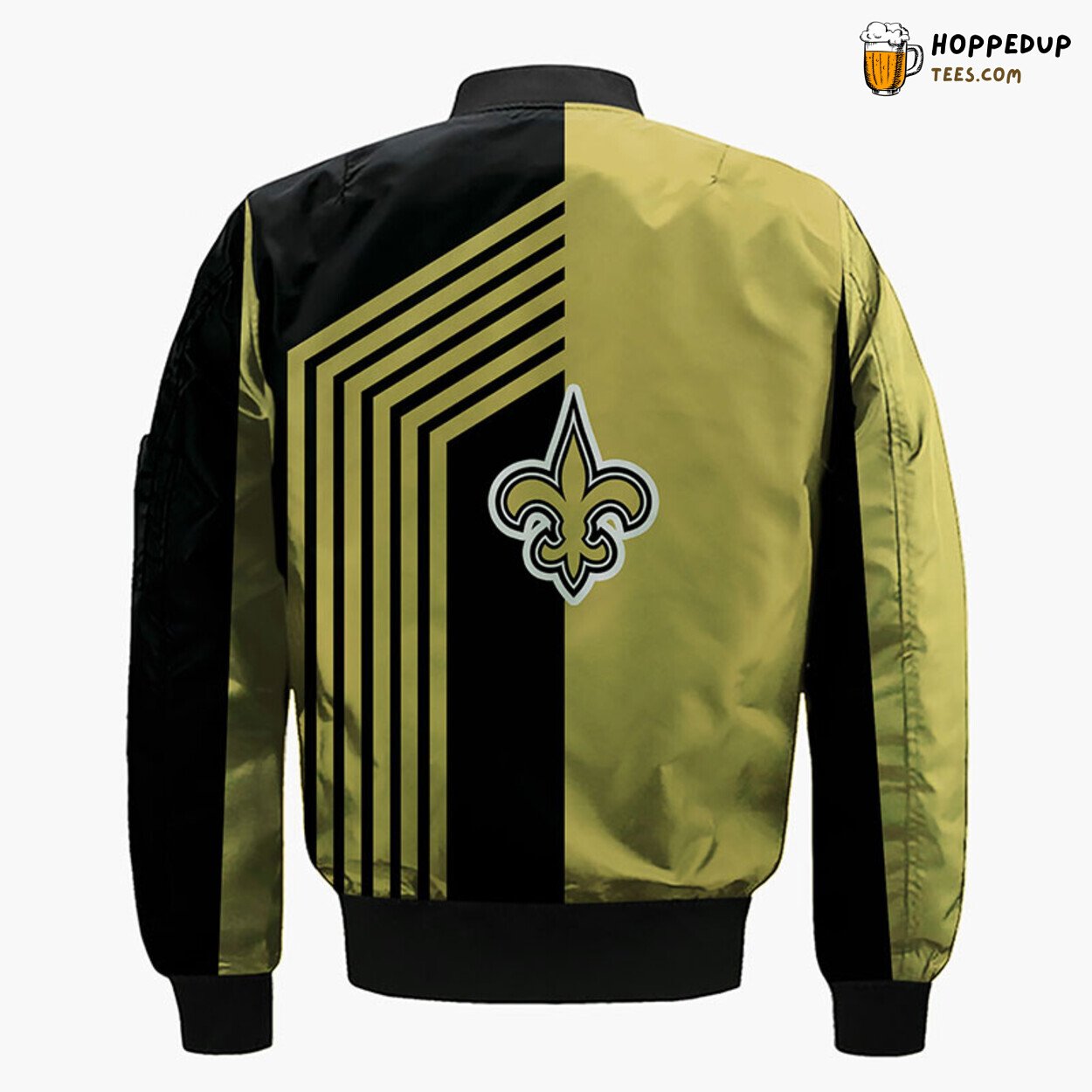 New Orleans Saints NFL Skull Bomber Jacket Olive Unique Look