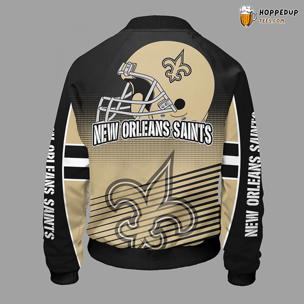 New Orleans Saints NFL Unique Black Bomber Jacket Stylish Distinctive