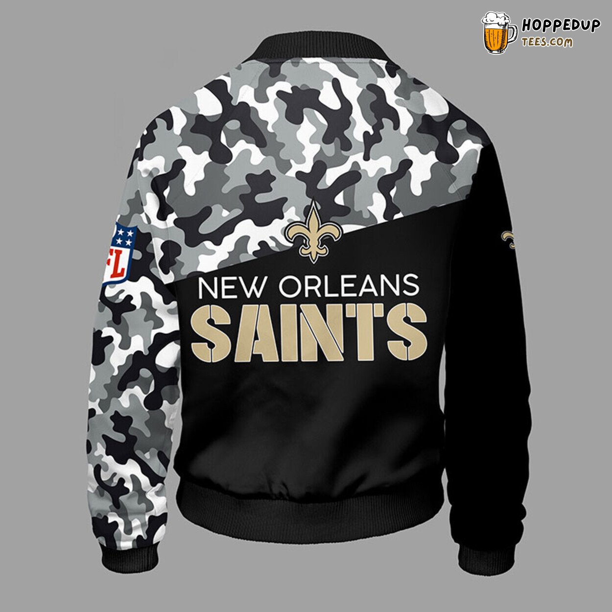 New Orleans Saints NFL Unique Camouflage Bomber Jacket Design