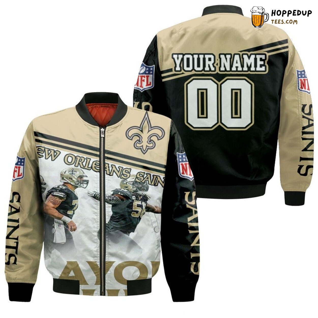 New Orleans Saints Playoff Bound Champions Great Players Legendary Personalized Super Bowl 3D Bomber Jacket