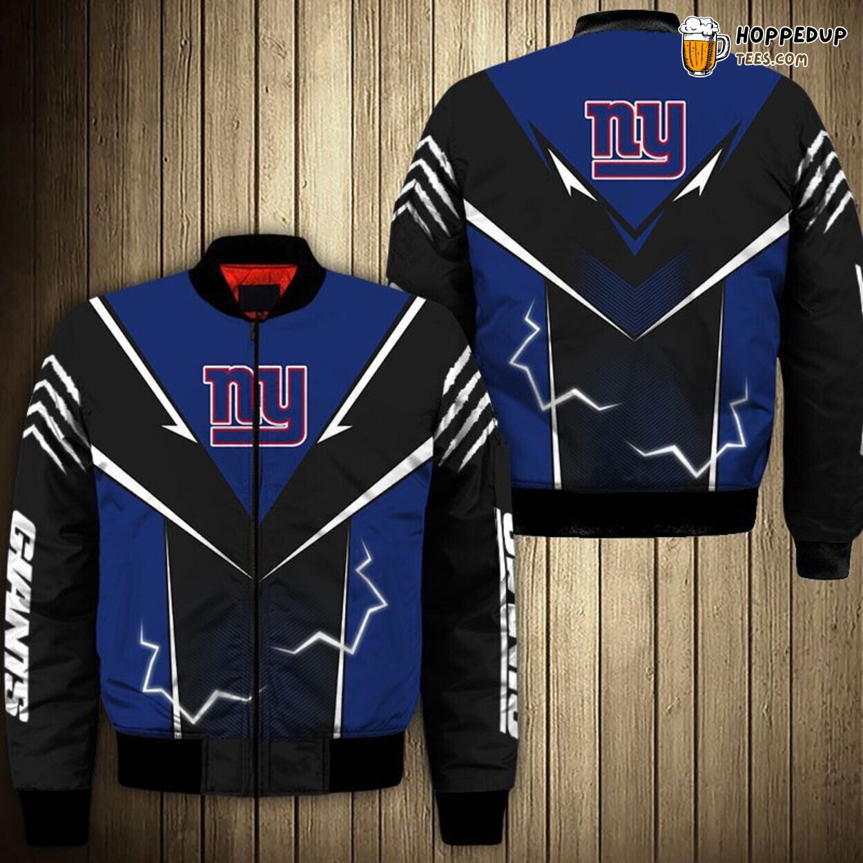 New York Giants Lightning Graphic Bomber Jacket Men’s Premium Selection