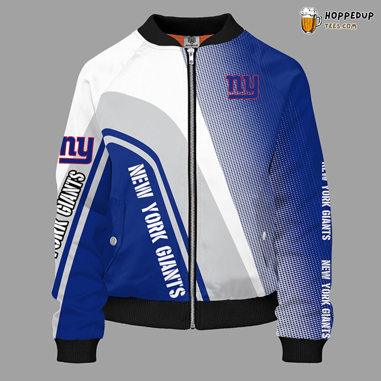 New York Giants NFL Blue Unisex Bomber Jacket Stylish Distinct Look