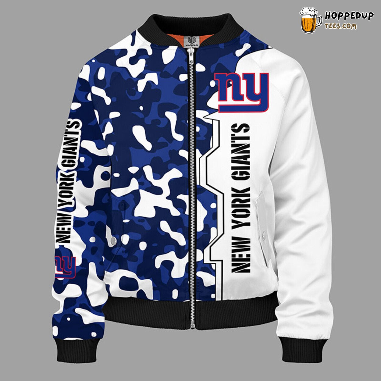 New York Giants NFL Camouflage Blue Bomber Jacket Unique Style
