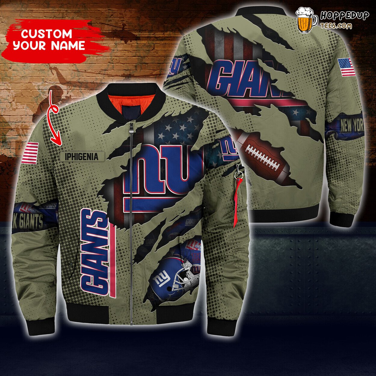 New York Giants NFL Custom Bomber Jacket Unique Boyfriend Edition Wear