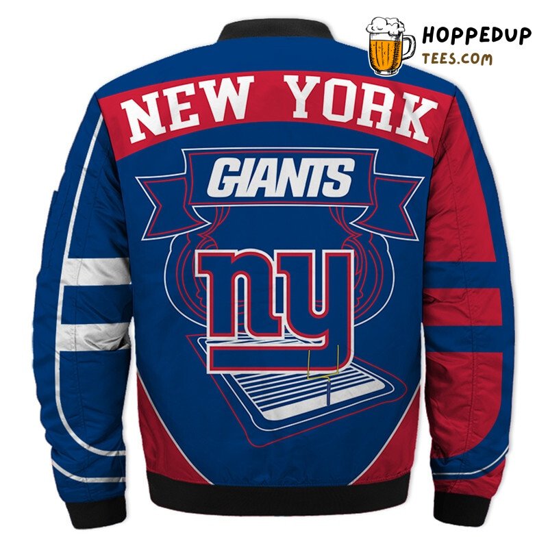 New York Giants NFL Iconic Blue Red Supporter Bomber Jacket