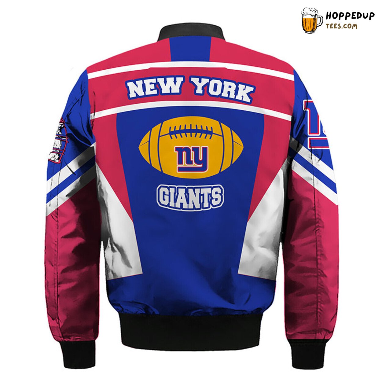New York Giants NFL Skull Blue Red Bomber Jacket Unique Theme