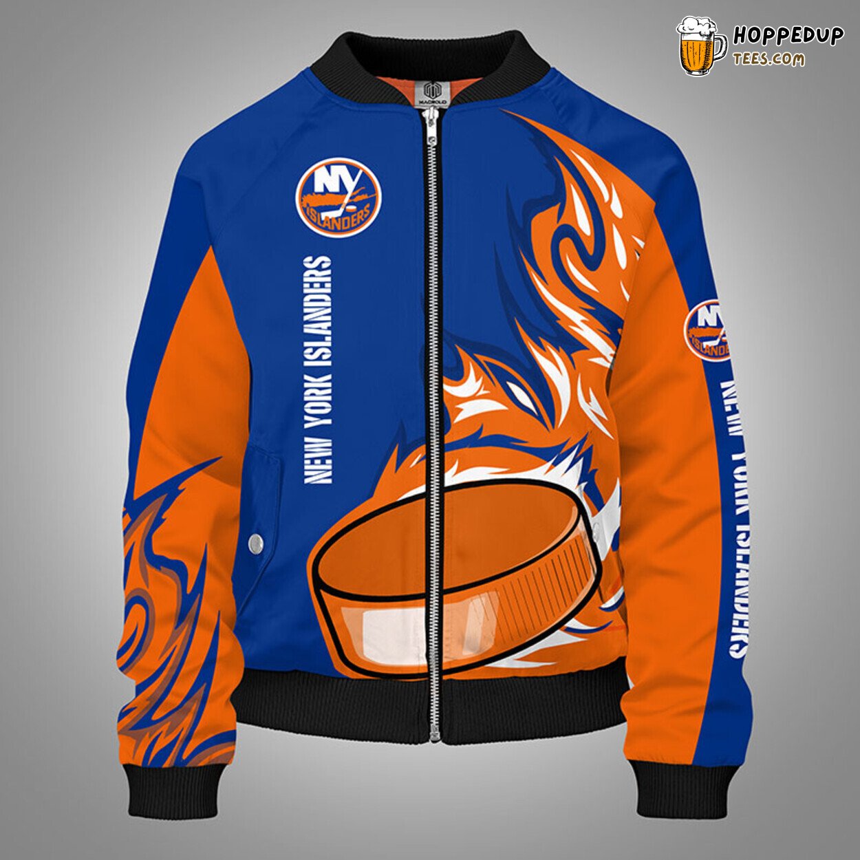 New York Islanders NHL Orange Unisex Bomber Jacket Distinct Stylish Look