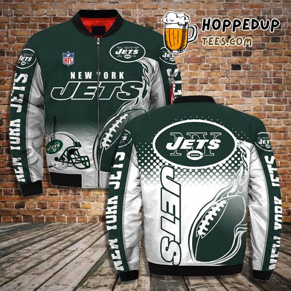 New York Jets 3D Printful Design Exclusive Bomber Jacket Unique Series
