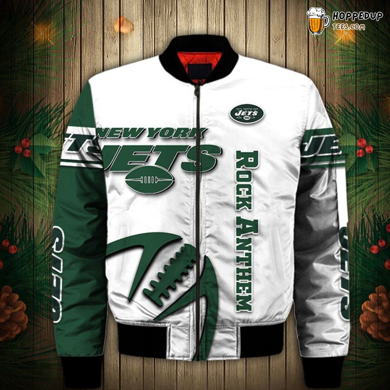 New York Jets Balls Graphic Design Bomber Jacket Fans Elite Collection