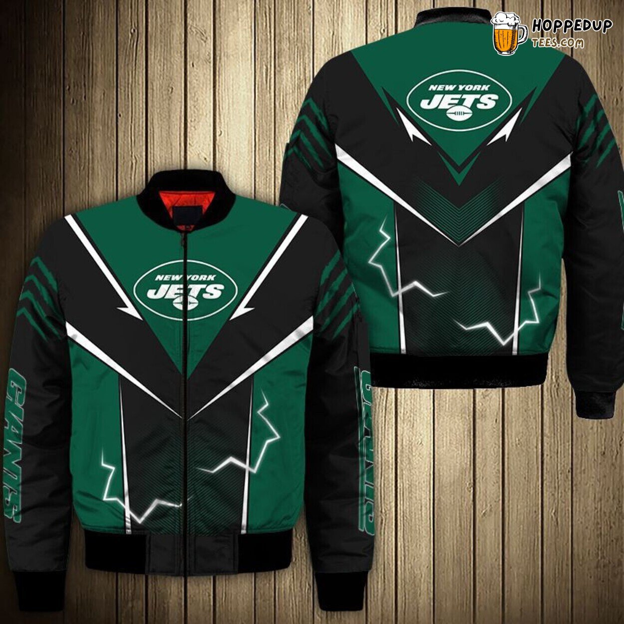 New York Jets Lightning Design Bomber Jacket Men’s Elite Selection