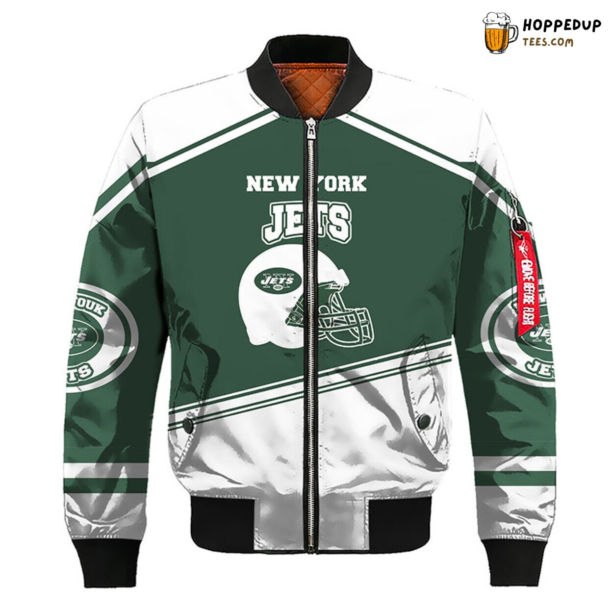 New York Jets NFL Green Silver Unisex Bomber Jacket Distinct Look