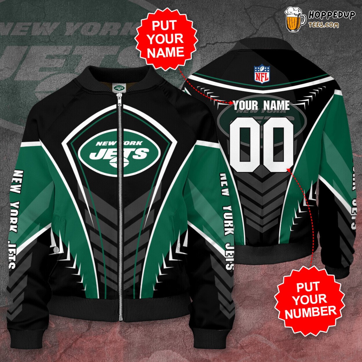 New York Jets NYJ Personalized Elite Bomber Jacket Fan’s Dream Design